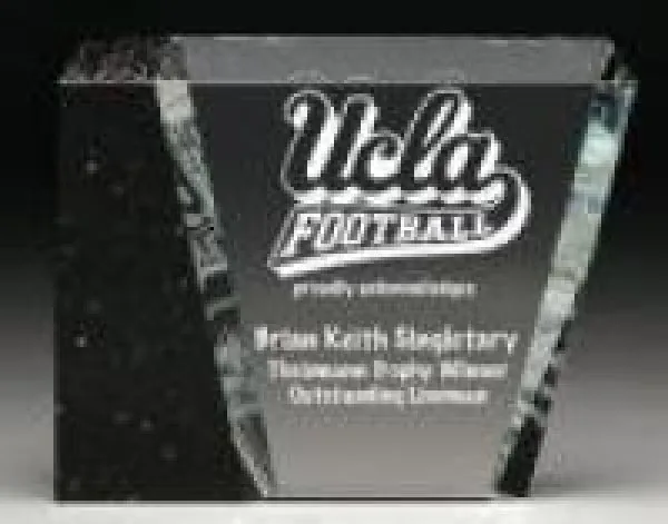 Engraved glass award