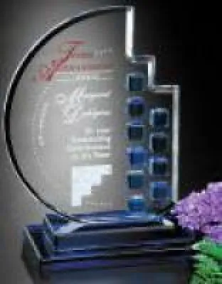 Blue Optical Crystal Awards
