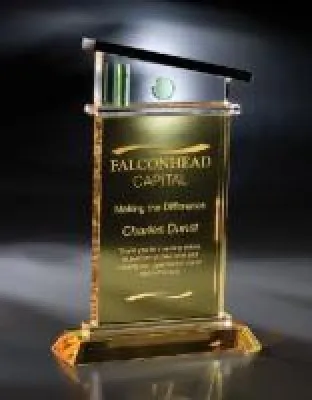 Yellow Optical Crystal Awards